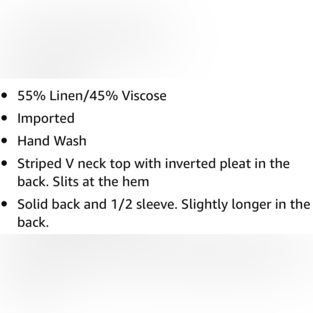 NYDJ tunic white black stripe long sleeve L - Picture 3 of 4